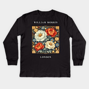 William Morris "Timeless Floral Haven" Kids Long Sleeve T-Shirt